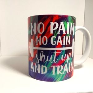 Handmade funny and motivational fitness lifting coffee mug. Home Made new